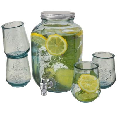 Image of Jardim 5-piece recycled glass set