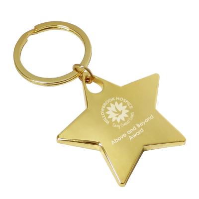 Image of Shiny Gold Star Keyring