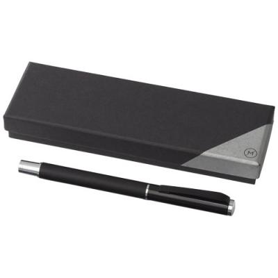 Image of Pedova rollerball pen with leather barrel